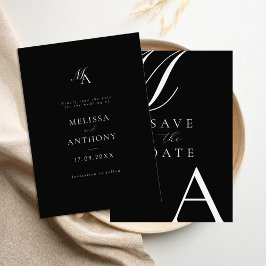Elegante Monogram Moderne Minimalistische Hochzeit Save The Date