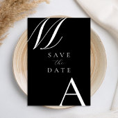 Elegante Monogram Moderne Minimalistische Hochzeit Save The Date