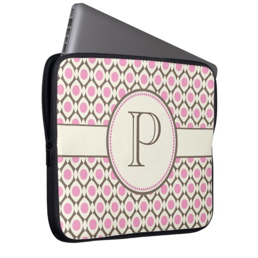 Elegante Monogram, Modernes Design Notebook-Bag Laptopschutzhülle (Vorne Rechts)