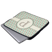 Elegante Monogram, Modernes Design Notebook-Bag Laptopschutzhülle (Vorne Knopf)