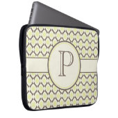 Elegante Monogram, Modernes Design Notebook-Bag Laptopschutzhülle (Vorne Rechts)
