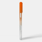 Elegante Monogram Name Orange Ombre Imitate Metal Case-Mate iPhone Hülle (Rückseite / Rechts)