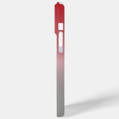 Elegante Monogram Name Red Ombre Imitats Metal Cas Case-Mate iPhone Hülle (Rückseite / Links)