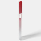 Elegante Monogram Name Red Ombre Imitats Metal Cas Case-Mate iPhone Hülle (Rückseite / Rechts)