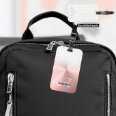 Elegante Monogram Name Rose Gold Imitate Metal Gepäckanhänger