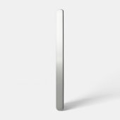 Elegante Monogram Name White Ombre Imitate Metal Samsung Galaxy Hülle (Linke Seite)