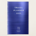 Elegante Monogram Navy Blue Travel Planer<br><div class="desc">Eleganter Monogram Navy Blue Travel Planner.</div>