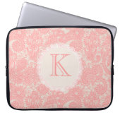 Elegante Monogram Paisley Designer Notebook-Tasche Laptopschutzhülle (Vorderseite)