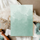 Elegante Monogram Pale Green Watercolor Wedding In Einladung