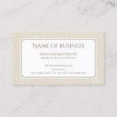 Elegante Monogram Parchment Logo Public Accountant Visitenkarte (Rückseite)