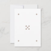 Elegante Monogram Pearl Wedding RSVP Card (Rückseite)
