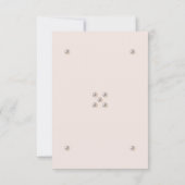 Elegante Monogram Pearl Wedding RSVP Card Karte (Rückseite)