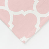 Elegante Monogram Pink White Modern Script Fleecedecke (Ecke)