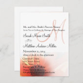 Elegante Monogram Poppy Hochzeitseinladung Einladungspostkarte (Vorne/Hinten)