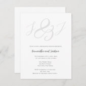 Elegante Monogram Probe Dinner Einladung (Vorne/Hinten)