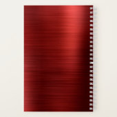 Elegante Monogram Red Travel Notizblock (Rückseite)