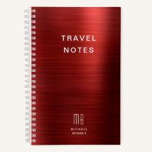 Elegante Monogram Red Travel