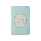 Elegante Monogram Robin Egg Blue Bath Mat Badematte (Vorderseite Vertikal)