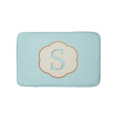 Elegante Monogram Robin Egg Blue Bath Mat Badematte (Vorderseite)