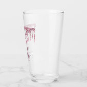 Elegante Monogram Rose Glitzer Tropfen Glas (Links)