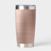 Elegante Monogram Rose Gold Thermobecher (Rückseite)