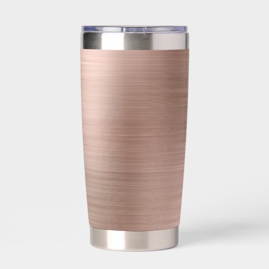 Elegante Monogram Rose Gold Thermobecher (Rückseite)
