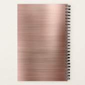 Elegante Monogram Rose Gold Travel Notizblock (Rückseite)