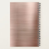 Elegante Monogram Rose Gold Travel Planer (Rückseite)