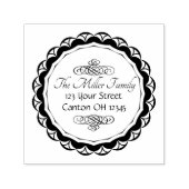Elegante Monogram-Rücksendeadresse Permastempel (Design)