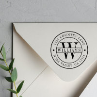 Elegante Monogram-Rücksendeadresse