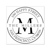Elegante Monogram-Rücksendeadresse Permastempel (Design)