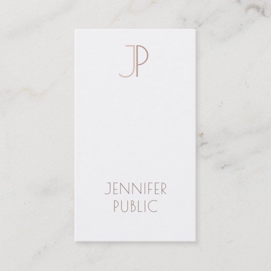 Elegante Monogram Schlicht Moderner Beruflicher Lu Visitenkarte (Vorderseite)