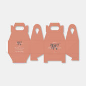 Elegante Monogram Script Chic Terracotta Vielen Da Geschenkschachtel (Ungefaltet)