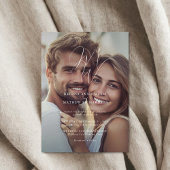 Elegante Monogram Script-Foto Hochzeit Acryleinladungen