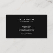 Elegante Monogram Script Gold Grunge Blue Texture Visitenkarte (Rückseite)