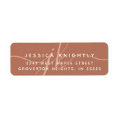 Elegante Monogram Script Initials Terracotta (Vorne)