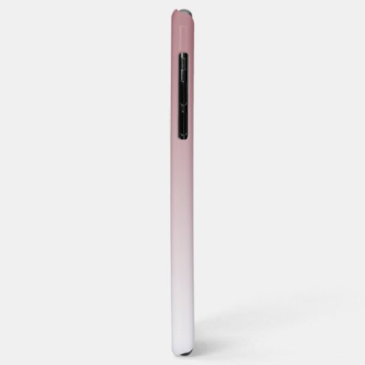 Elegante Monogram Script Name Dusty Rose Ombre Case-Mate iPhone Hülle (Hinten/Links)