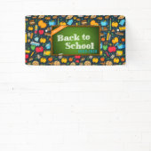 Elegante Monogram Script Office School Banner (InSitu)