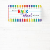 Elegante Monogram Script Office School Banner (InSitu)