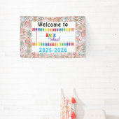 Elegante Monogram Script Office School Banner (InSitu)