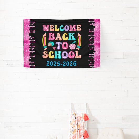 Elegante Monogram Script Office School Banner (InSitu)