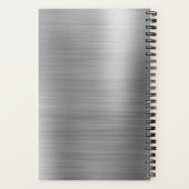 Elegante Monogram Silver Gray Travel Notizblock (Rückseite)