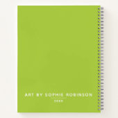 Elegante Monogram Sketchbook - Ihr Name Notebook Notizblock (Rückseite)