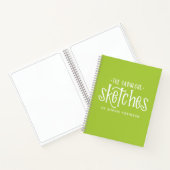 Elegante Monogram Sketchbook - Ihr Name Notebook Notizblock (Innenseite)