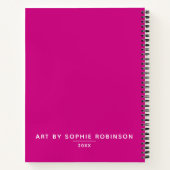 Elegante Monogram Sketchbook - Ihr Name Notebook Notizblock (Rückseite)