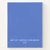 Elegante Monogram Sketchbook - Ihr Name Notebook Notizblock (Rückseite)