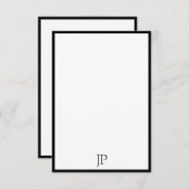 Elegante Monogram-Skriptvorlage Mitteilungskarte (Vorne/Hinten)