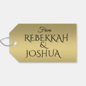 Elegante Monogram Tag Geschenkanhänger (Rückseite Horizontal)