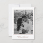 Elegante Monogram Terracota Wedding Save The Date (Vorderseite)