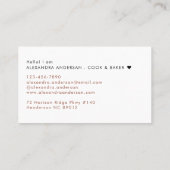 Elegante Monogram Terracotta Orange Script Name Visitenkarte (Rückseite)